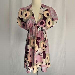 Esley Purple and Pink Dolman Sleeve Sundress